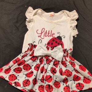 Adorable Ladybug Baby Dress with Bow